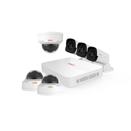 Revo America Ultra HD 8 Channel 2TB NVR Surveillance System with 6 x 4 Megapixel Cameras RU82MD3GB3G-2T